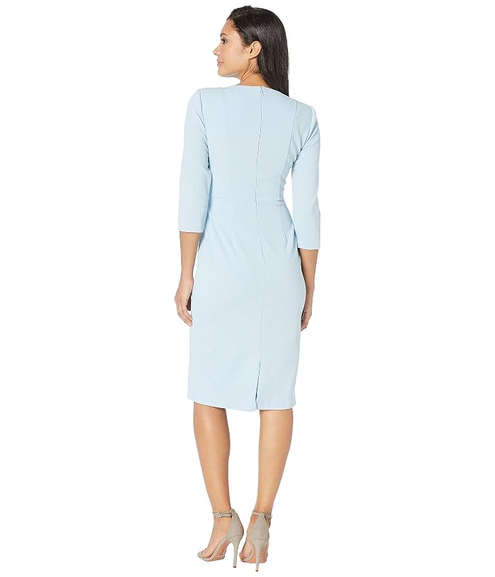 Adrianna Papell Knit Crepe Tie Waist Sheath Dress - Image 3