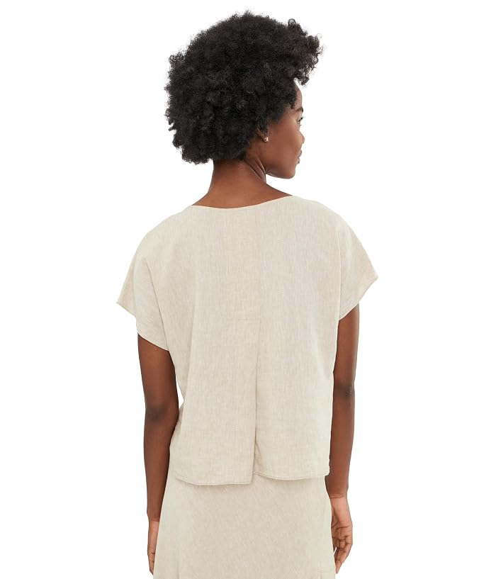 NIC+ZOE Rumba Linen Split Neck Tee - Image 4