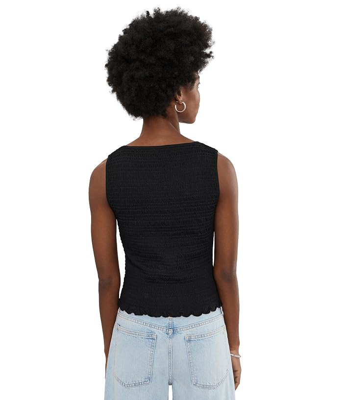 Madewell Scoop Neck Smocked Tank - Image 4