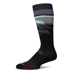 Smartwool Snowboard Targeted Cushion Mountain Sunrise Over The Calf Socks