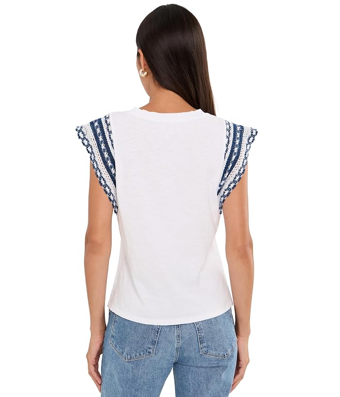 NIC+ZOE Petite Knit Trim Cotton Slub Top - Image 4