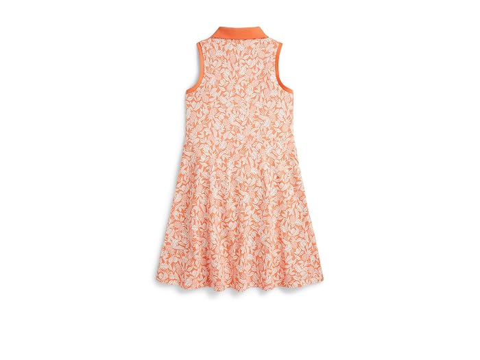 Polo Ralph Lauren Kids Pineapple Faux-Wrap Mesh Polo Dress (Big Kid) - Image 2
