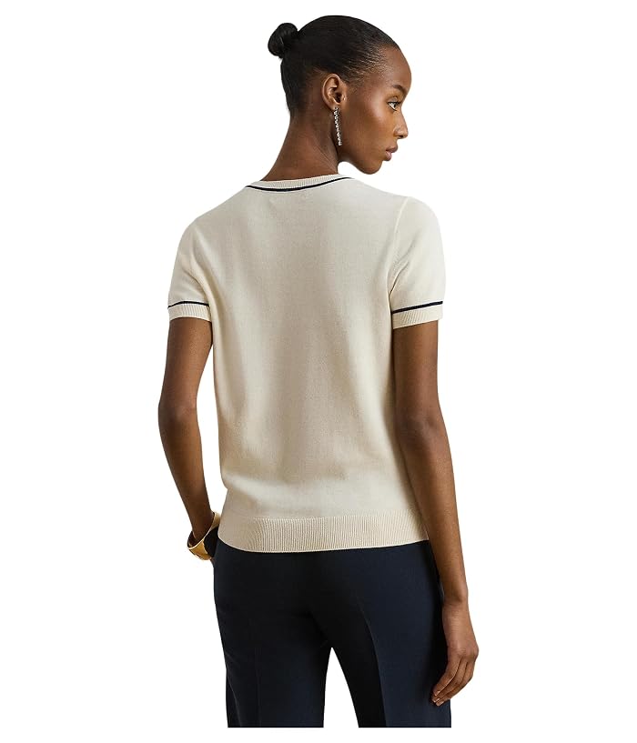 Lauren Ralph Lauren Two-Tone Short-Sleeve Sweater - Image 3