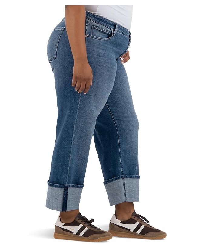 KUT from the Kloth Plus Sienna High Rise Straight Leg-roll Up 5" - Image 2