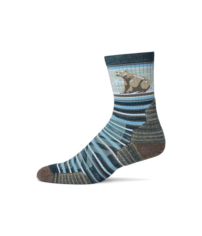 Smartwool Hike Targeted Cushion Bear Stripe Mid Crew Socks - Image 3