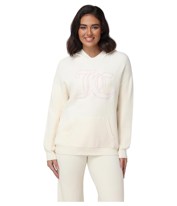 Juicy Couture Drop Shoulder Hoodie With Jc Embroidery