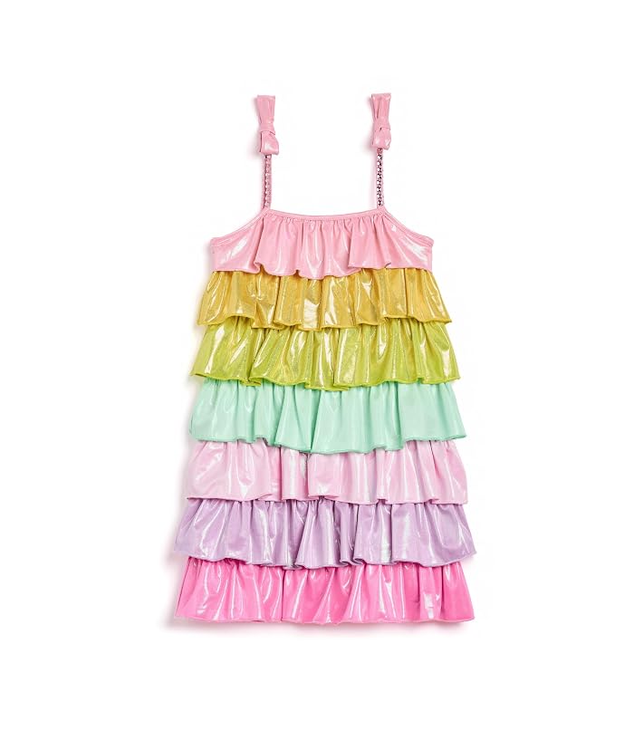 Lola and The Boys Rainbow Tiered Shimmer Dress (Toddler/Little Kid)