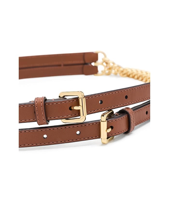Lauren Ralph Lauren Leather-Trim Stacked Chain Belt - Image 3