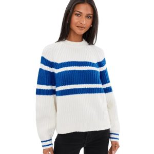 Madewell Stripe Apres Stevie Cozy Cotton Pullover