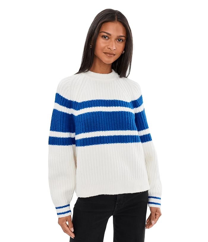 Madewell Stripe Apres Stevie Cozy Cotton Pullover