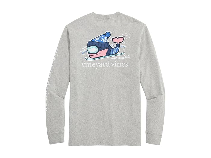 Vineyard Vines Downhill Ski Whale Long Sleeve Pocket Tee - Image 2
