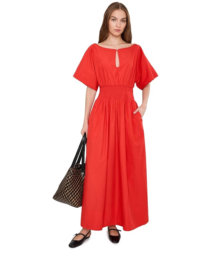 Faherty Coastal Poplin Elia Smocked Dress - Image 2