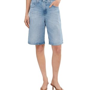 AG Jeans Hattie High-Rise Barrel Shorts in Mondrian