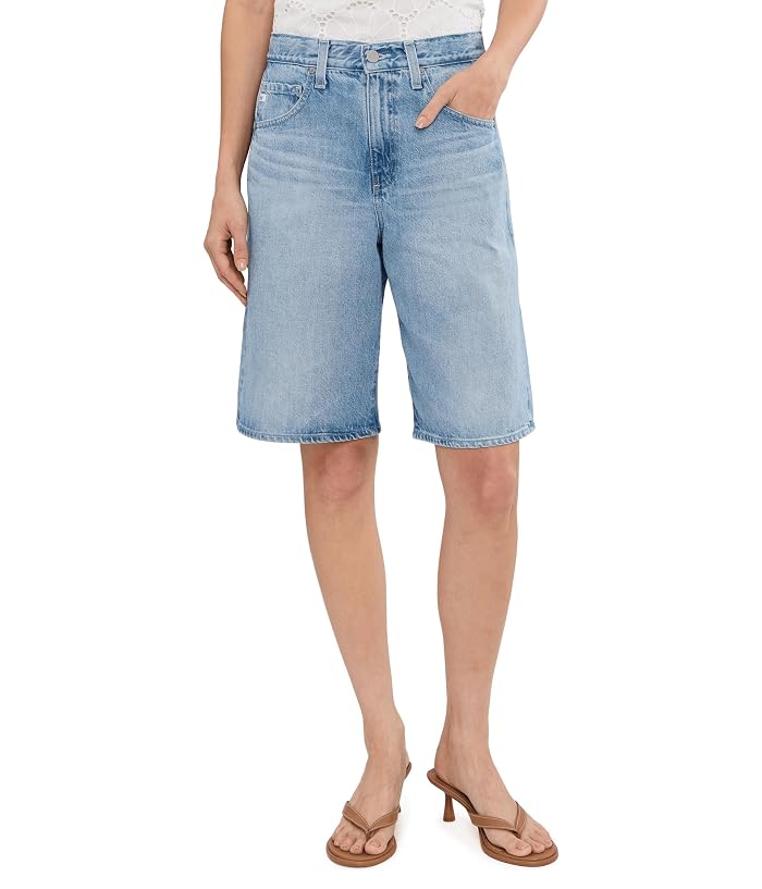 AG Jeans Hattie High-Rise Barrel Shorts in Mondrian