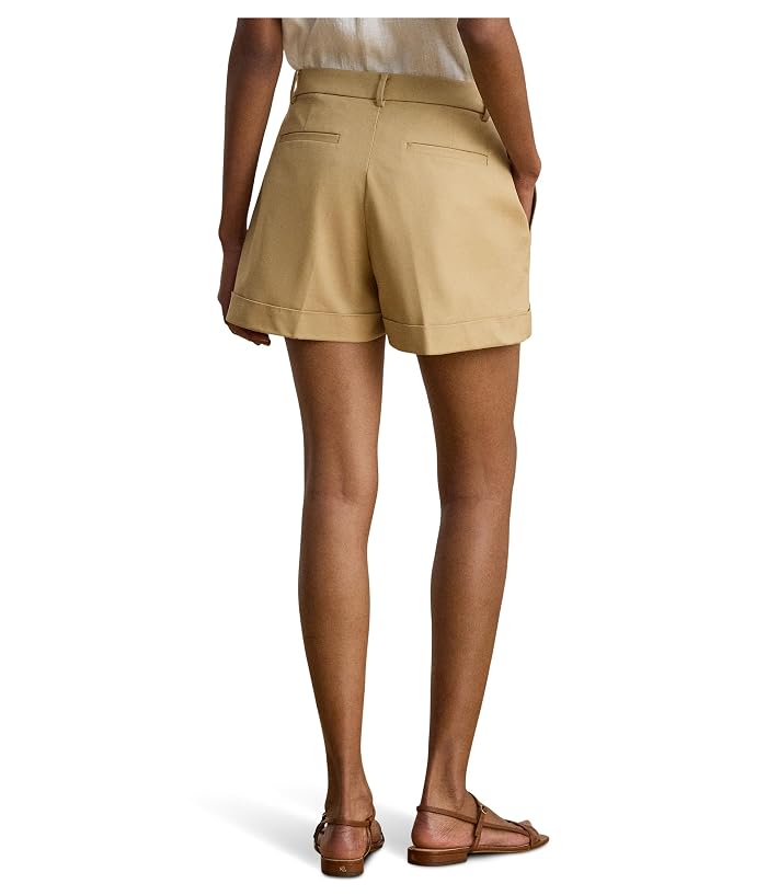 Lauren Ralph Lauren Pleated Double-Faced Cotton Shorts - Image 3