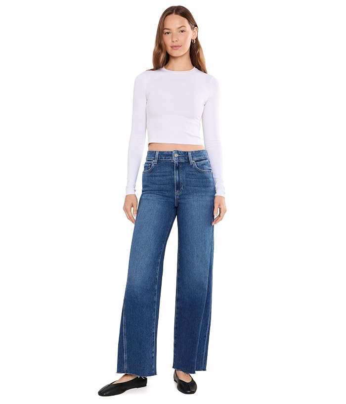 Paige 31" Anessa with Twisted Outseam Panel Raw Hem in Hollyhock - Image 2