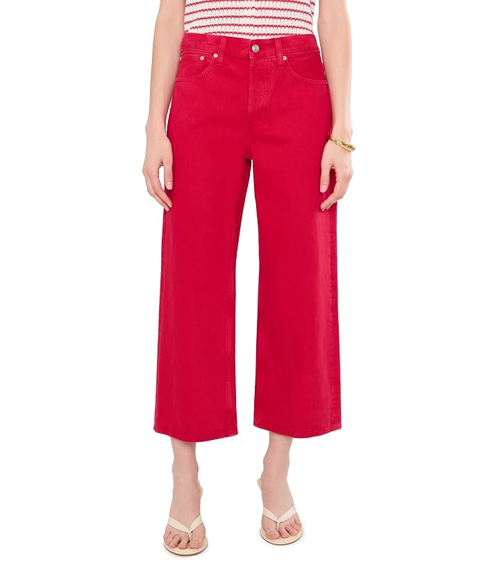 Madewell Low Slung Baggy Crop in Red