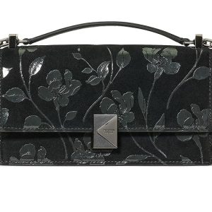 Kate Spade New York Deco Uptown Blooms Printed Suede Mini Flap Chain Crossbody