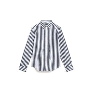 Polo Ralph Lauren Kids Striped Cotton Poplin Shirt (Big Kid)