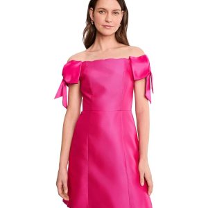 Adrianna Papell Scallop Neck Short Dress