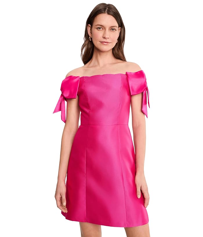 Adrianna Papell Scallop Neck Short Dress
