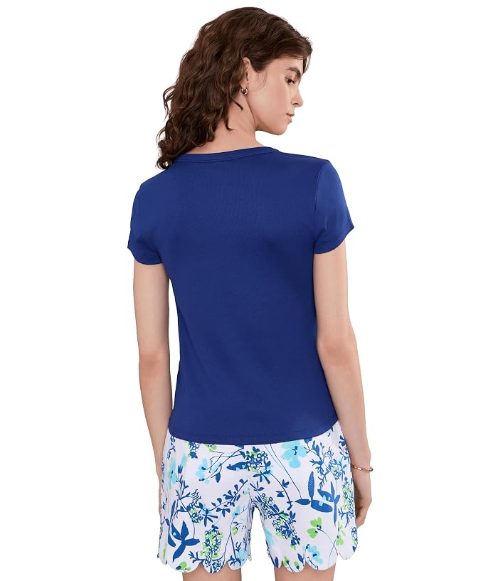 Eileen Fisher Organic Cotton Stretch Rib Crew Neck Tee - Image 4