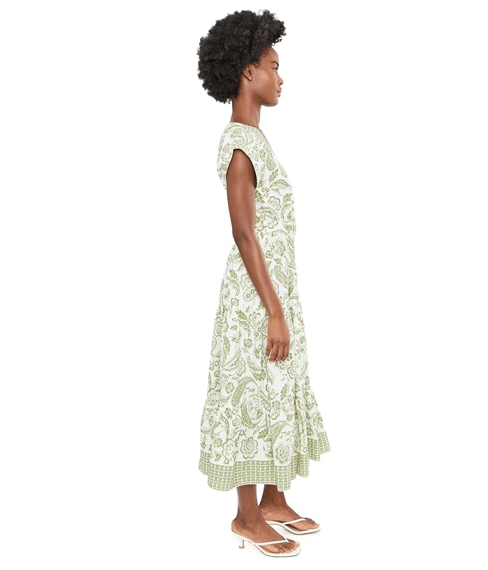 Vince Camuto Surplice Dolman Sleeve Midi Tiered Dress - Image 3