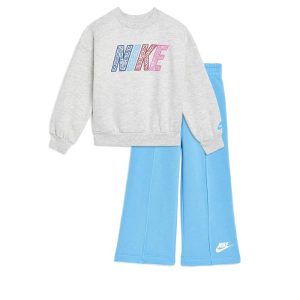Nike Kids Retro Remix Crew Neck and Wide Leg Pants Set (Little Kid)