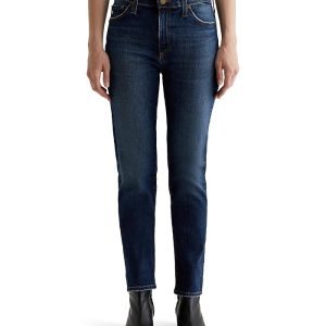 AG Jeans Mari Mid Rise Slim Straight Jeans in 9 Years Helsinki