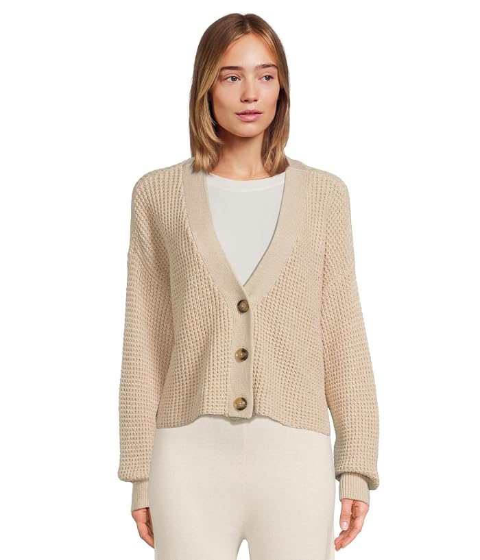 Eberjey Recycled Sweater Cropped Cardigan - Image 4