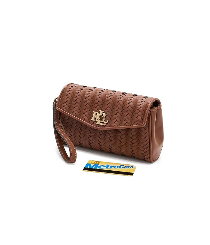 Lauren Ralph Lauren Woven Leather Tanner Crossbody Wallet - Image 2