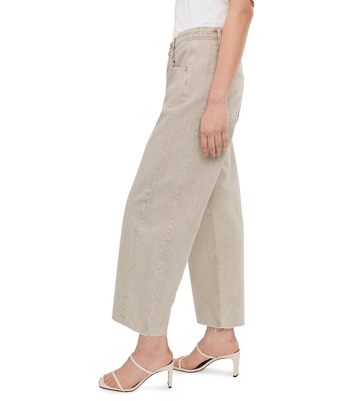 AG Jeans Hattie High-Rise Crop Barrel in Sulfur Light Taupe - Image 3