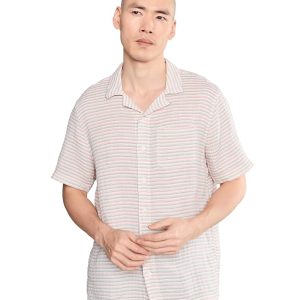L.L.Bean Cloud Gauze Shirt Short Sleeve Slightly Fitted Regular