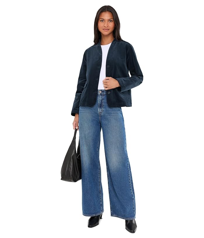 Eileen Fisher Organic Cotton Stretch Corduroy High Collar Jacket - Image 2