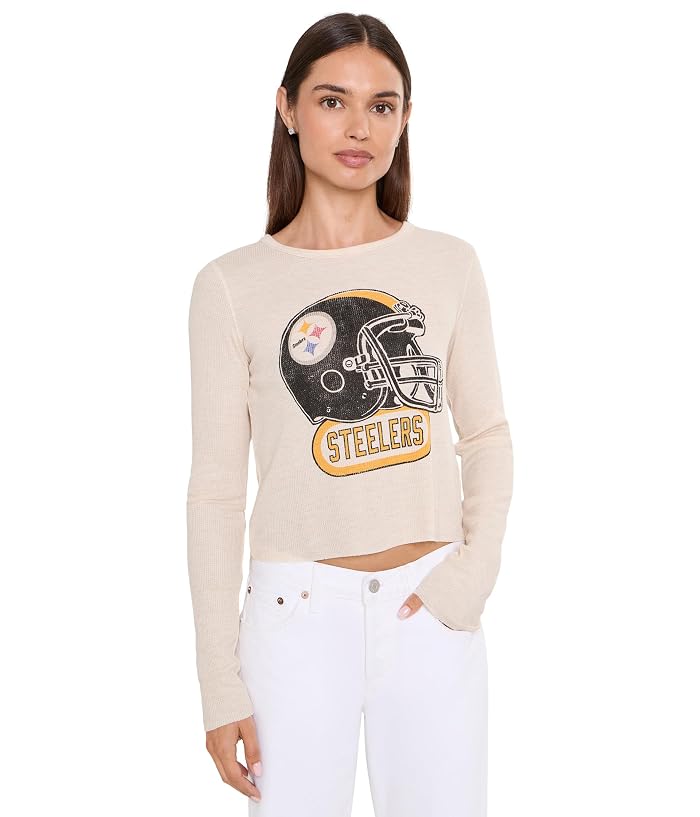 Junk Food Clothing NFL Pittsburgh Steelers Helmet Crop Thermal