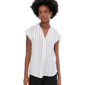 Vince Camuto Relaxed Collar Short Sleeve Blouse