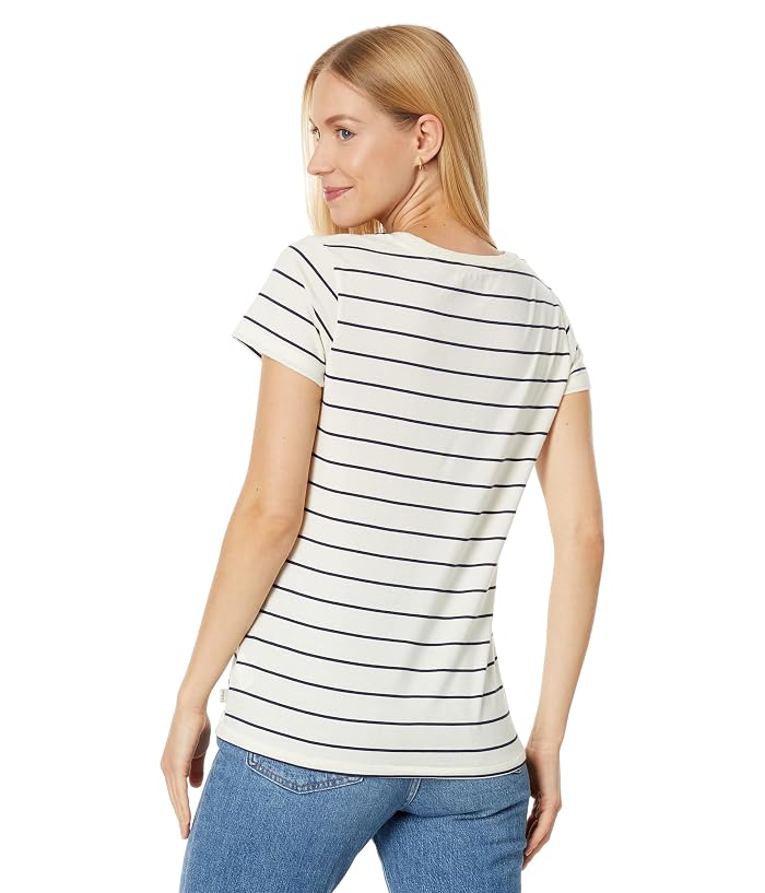 L.L.Bean Soft Stretch Supima Tee Scoop Neck Short Sleeve Stripe - Image 2