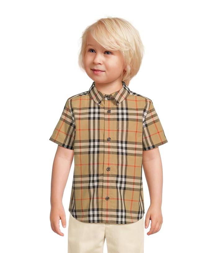 Burberry Kids Owen Check Short Sleeve Shirt (Infant/Toddler)