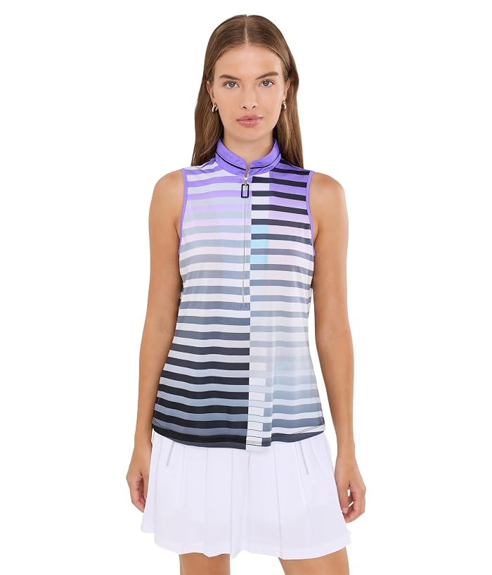 Jamie Sadock Gradient Stripe Sleeveless Golf Top