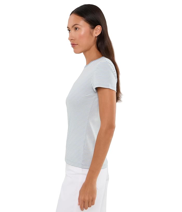 Lauren Ralph Lauren Petite Striped Rib-Knit Stretch Cotton Tee - Image 3