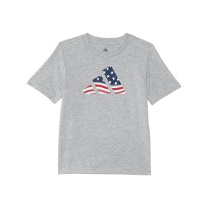 adidas Kids Usa Flag Logo Tee (Toddler/Little Kids)