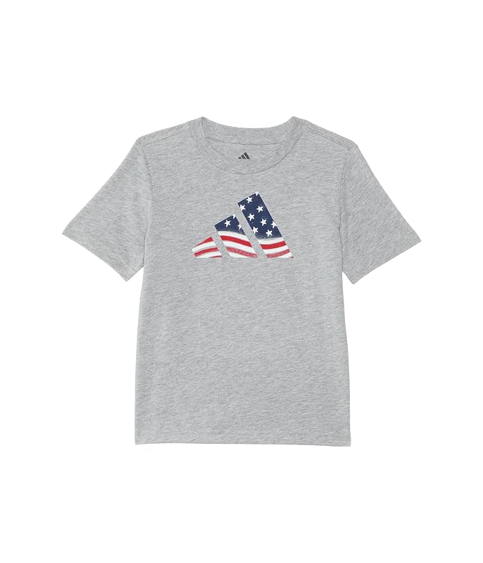 adidas Kids Usa Flag Logo Tee (Toddler/Little Kids) - Image 2