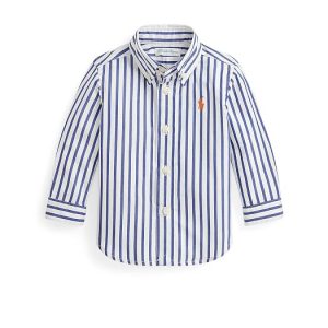 Polo Ralph Lauren Kids Striped Cotton Poplin Shirt (Infant)