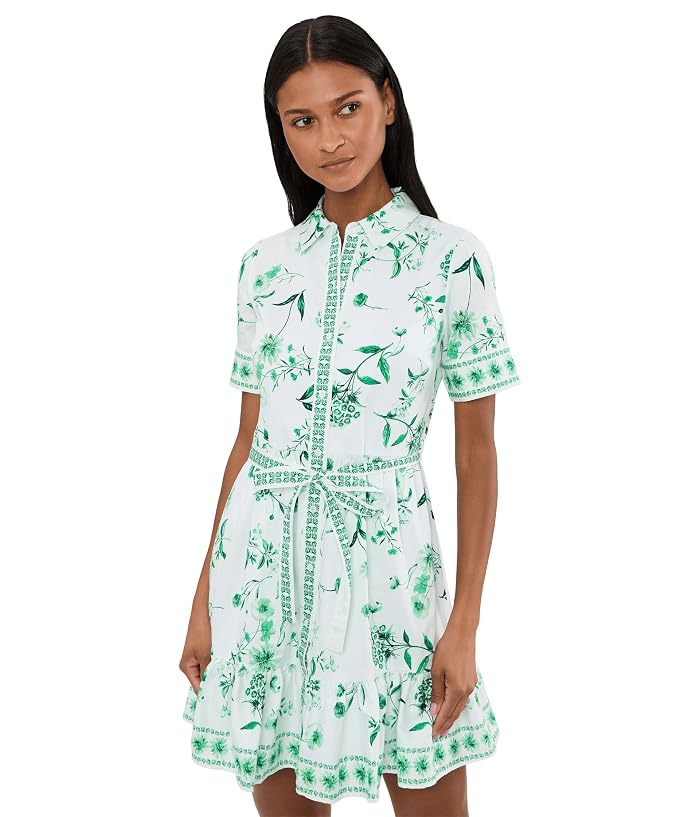 CeCe Tie Waist Mini Shirt Dress