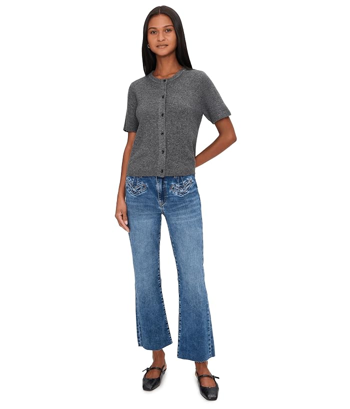 KUT from the Kloth Kelsey High-Rise Ankle Flare Fake Welt Frt Pockets in Excitement - Image 2