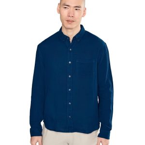 L.L.Bean Cloud Gauze Shirt Long Sleeve Slightly Fitted Regular