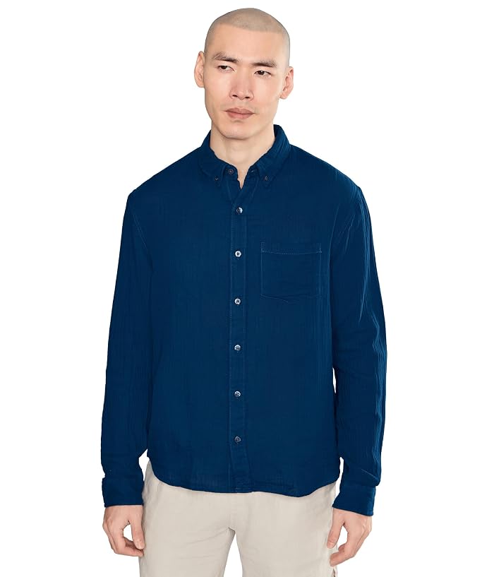 L.L.Bean Cloud Gauze Shirt Long Sleeve Slightly Fitted Regular
