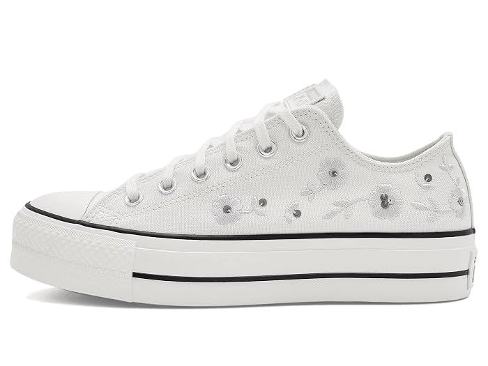 Converse Chuck Taylor All Star Lift Platform Sequin Flowers Low Top Sneakers - Image 4
