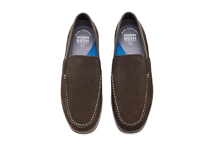 Nunn Bush Luca Moccasin Toe Venetian Leather Slip-On Lightweight Comfortable Loafers - Image 2