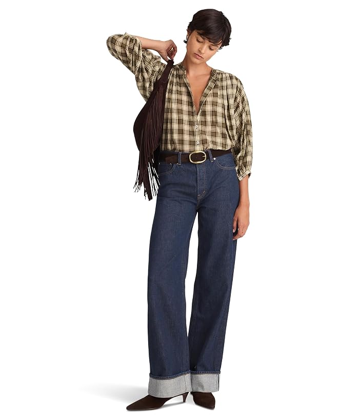 Madewell Low Slung Baggy Rinse With Cuff In Rinse Wash
